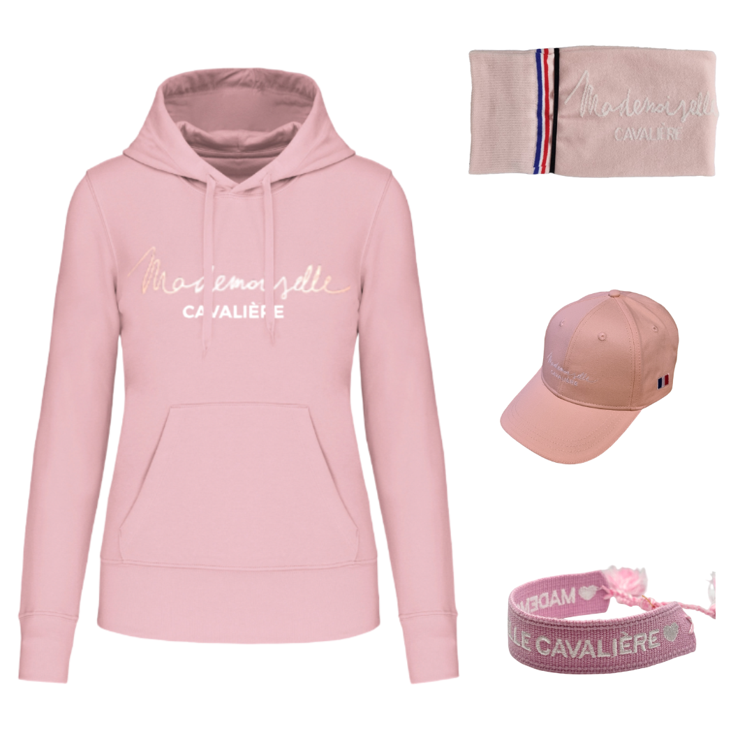 Pack PINK Sweat Capuche & Casquette & Bracelet & Chaussettes M.C