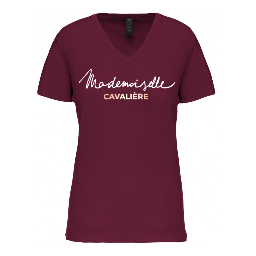 T-SHIRT M.C BORDEAUX / LOGO AU CHOIX