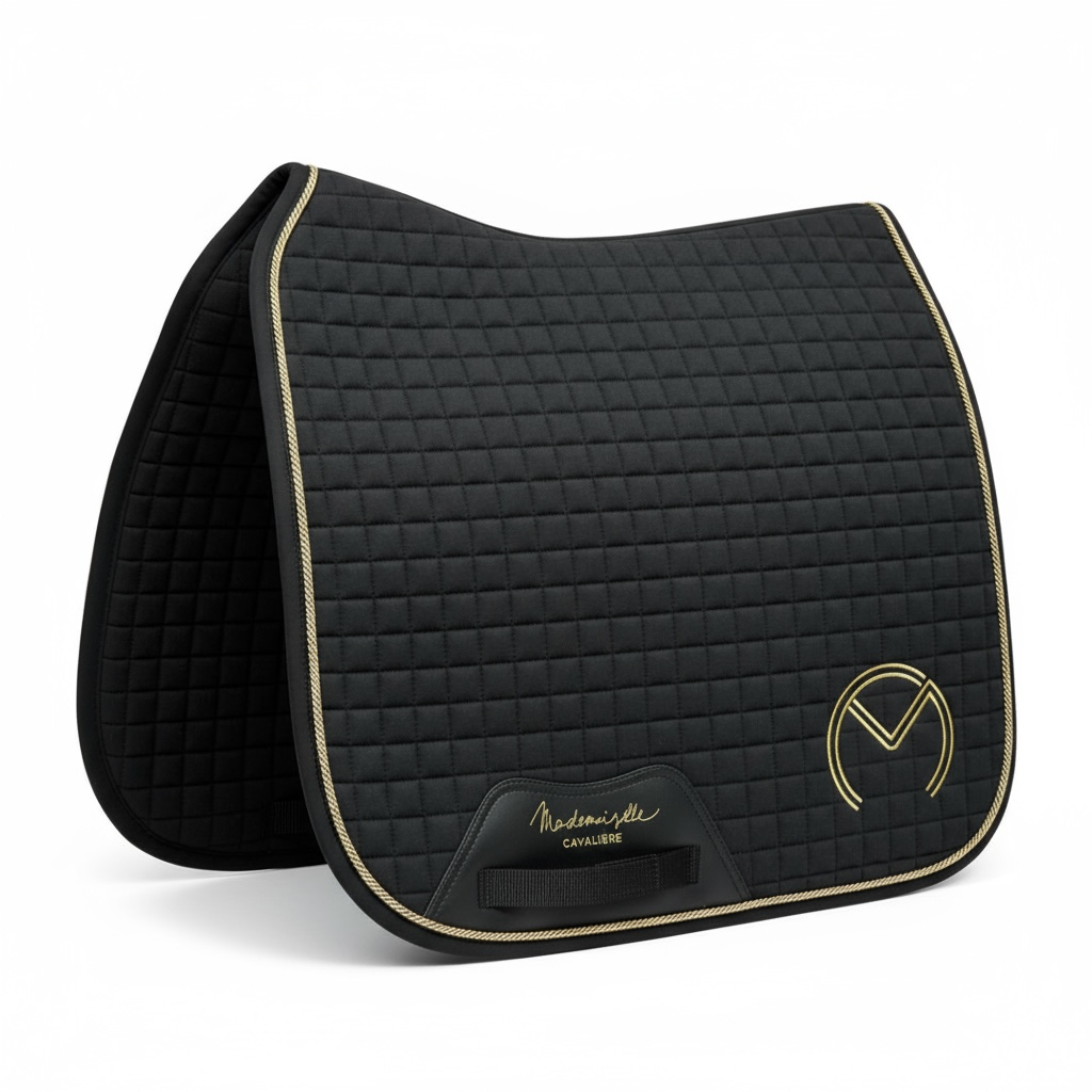TAPIS DRESSAGE BLACK/GOLD