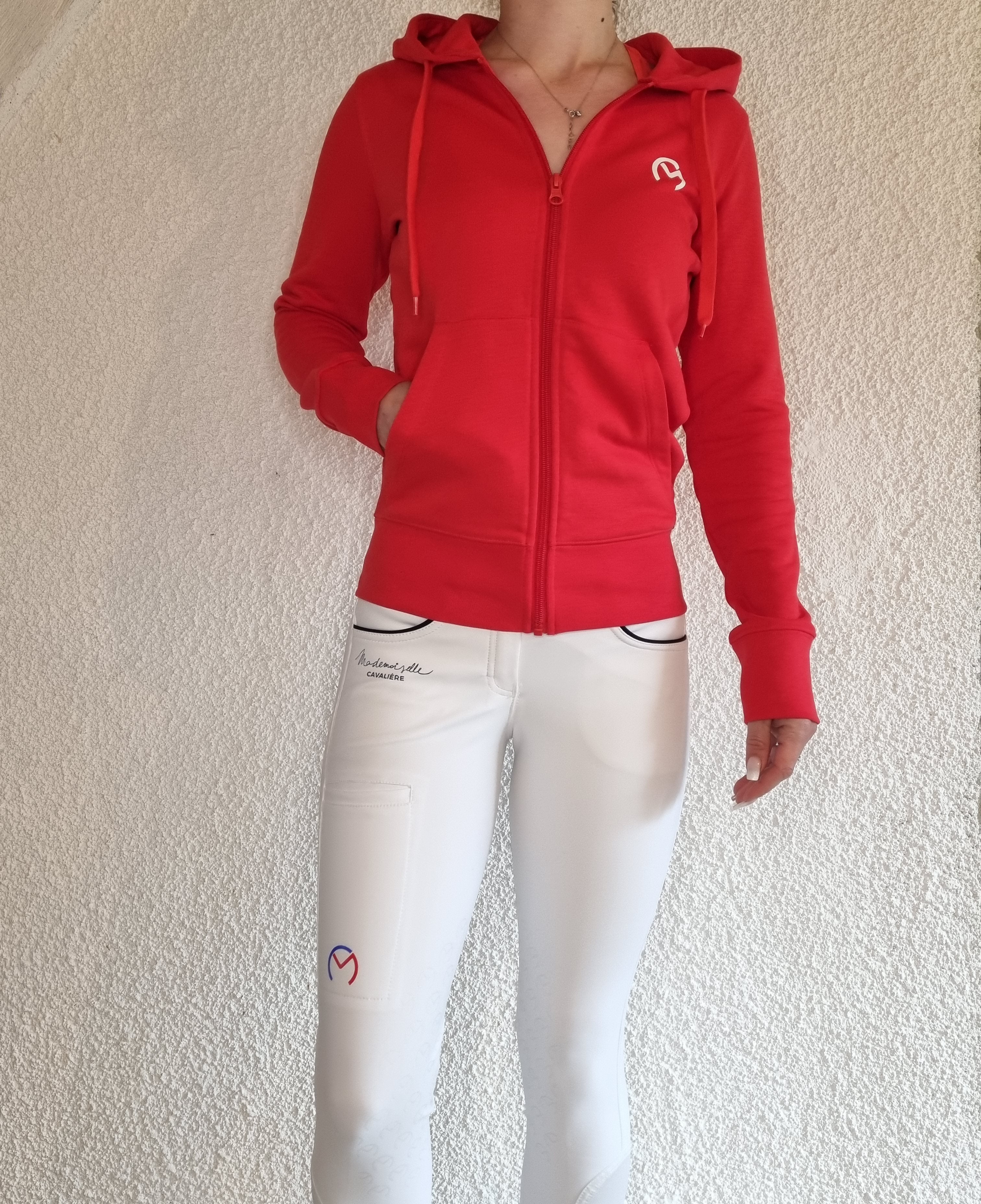 PANTALON FILLE Blanc / Navy " CSO "
