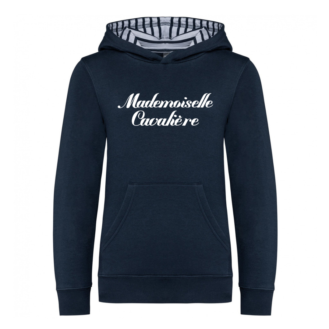 SWEAT CAPUCHE FILLE MARINIÈRE