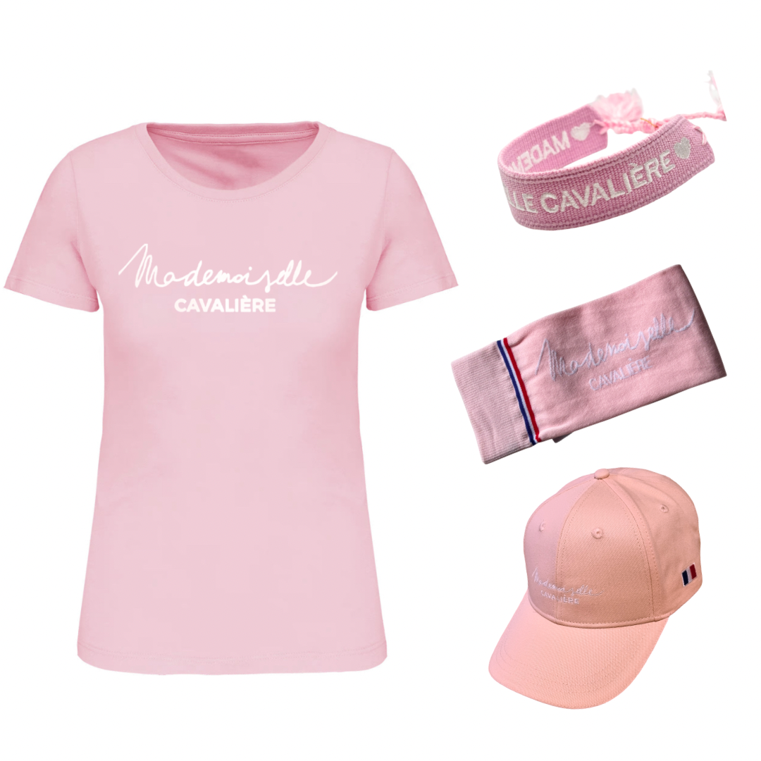 PACK PÂLE PINK T-SHIRT / BRACELET / CASQUETTE / CHAUSSETTES