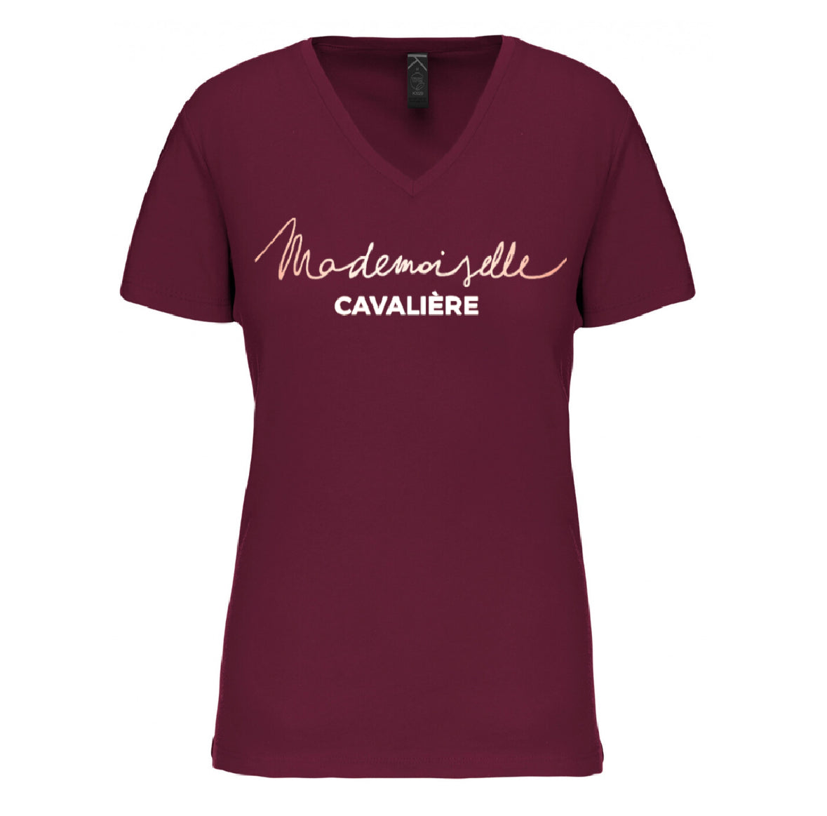 T-SHIRT M.C BORDEAUX / LOGO AU CHOIX