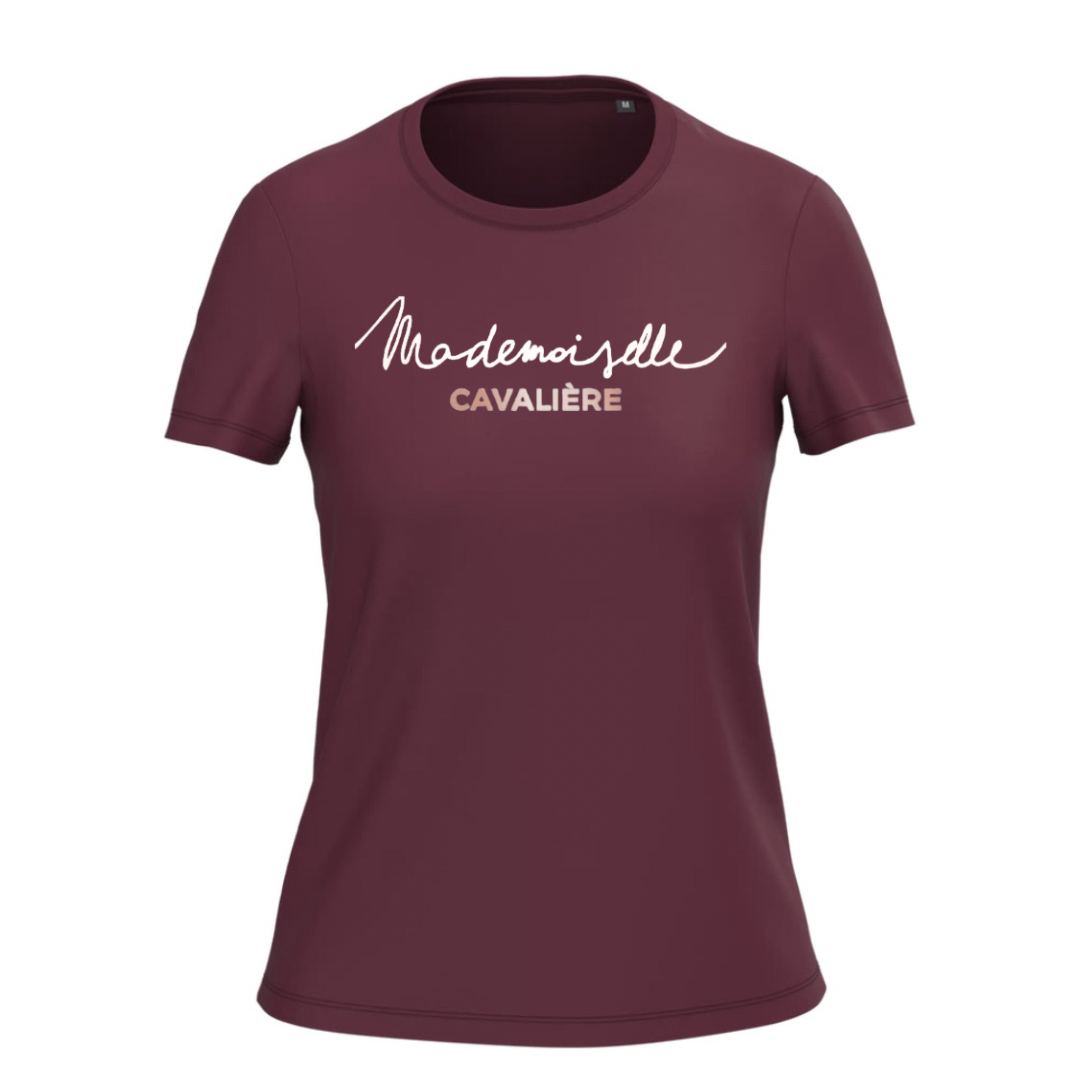 T-SHIRT M.C BORDEAUX / LOGO AU CHOIX