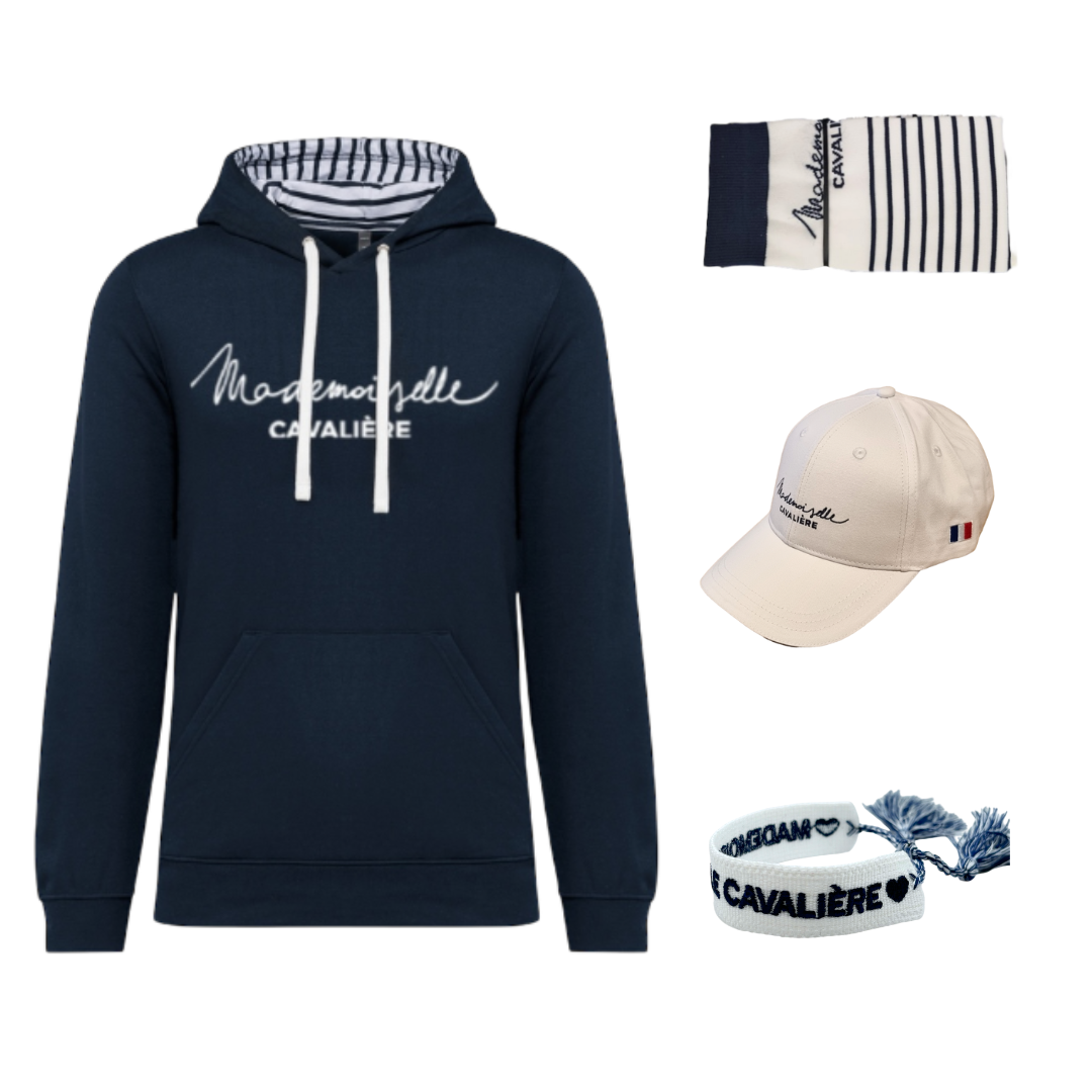 Pack M.C Sweat Marinière & Casquette & Bracelet & Chaussettes