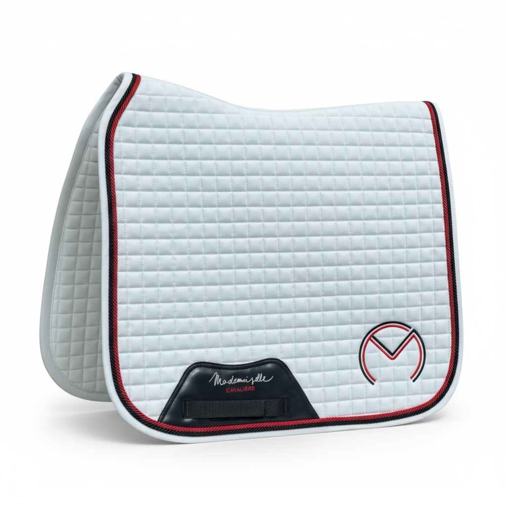 TAPIS DRESSAGE BLANC/FRANCE