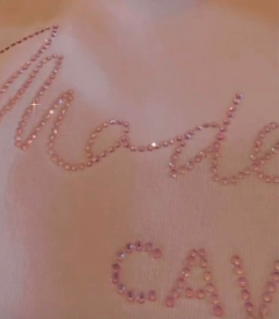 SWEAT CAPUCHE M.C « SO CHIC » STRASS PINK