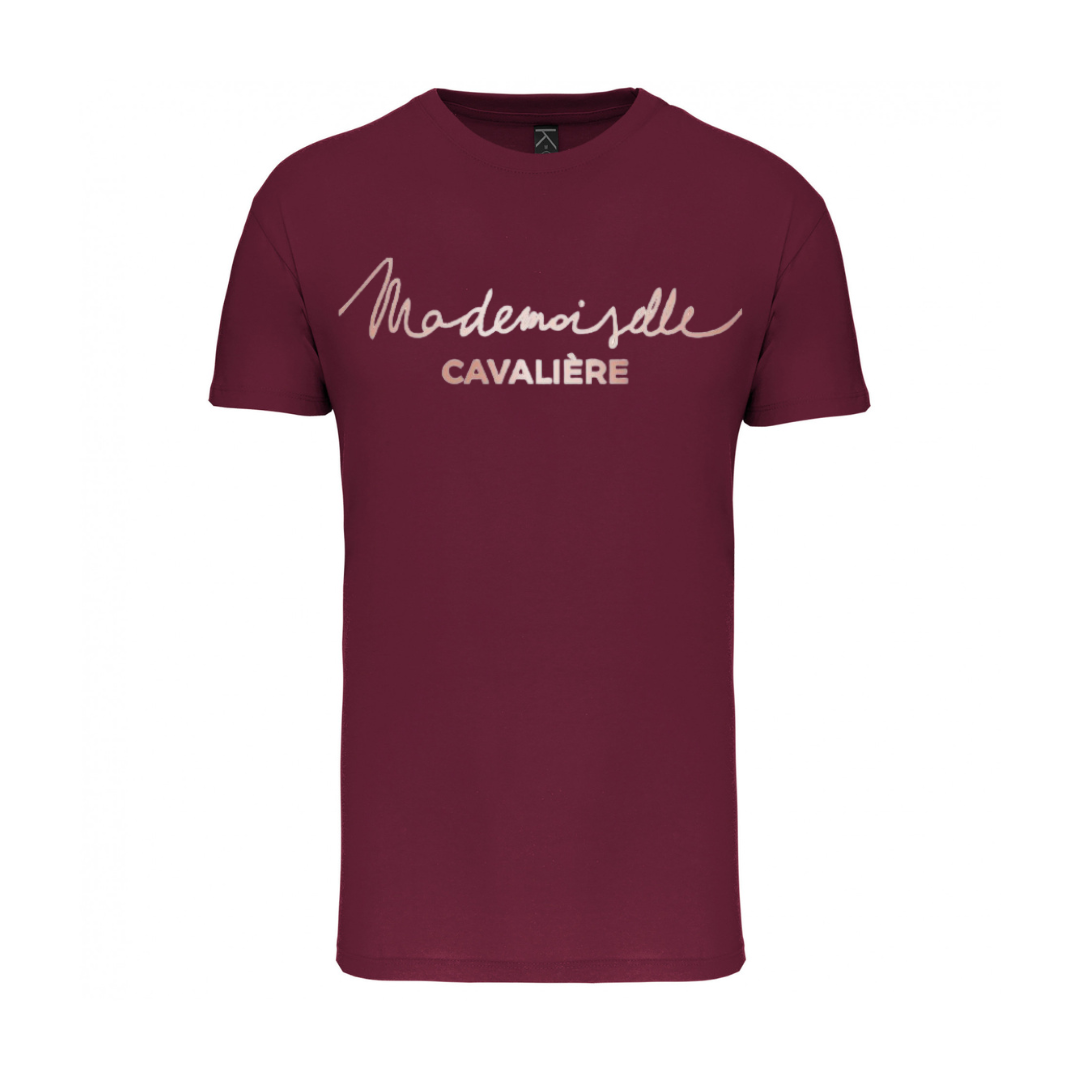 BORDEAUX-MÄDCHEN-T-SHIRT / LOGO NACH WAHL