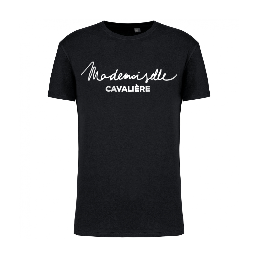T-SHIRT FILLE NOIR / LOGO AU CHOIX