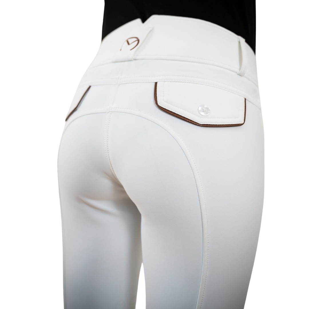 Pack Pantalon "Hiver" Blanc/Gold & Chaussettes & Ceinture & Bracelet