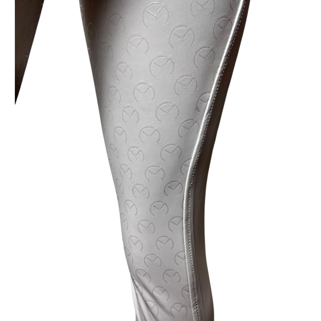 PANTALON « DRESSAGE » FULL GRIP BLANC/GOLD