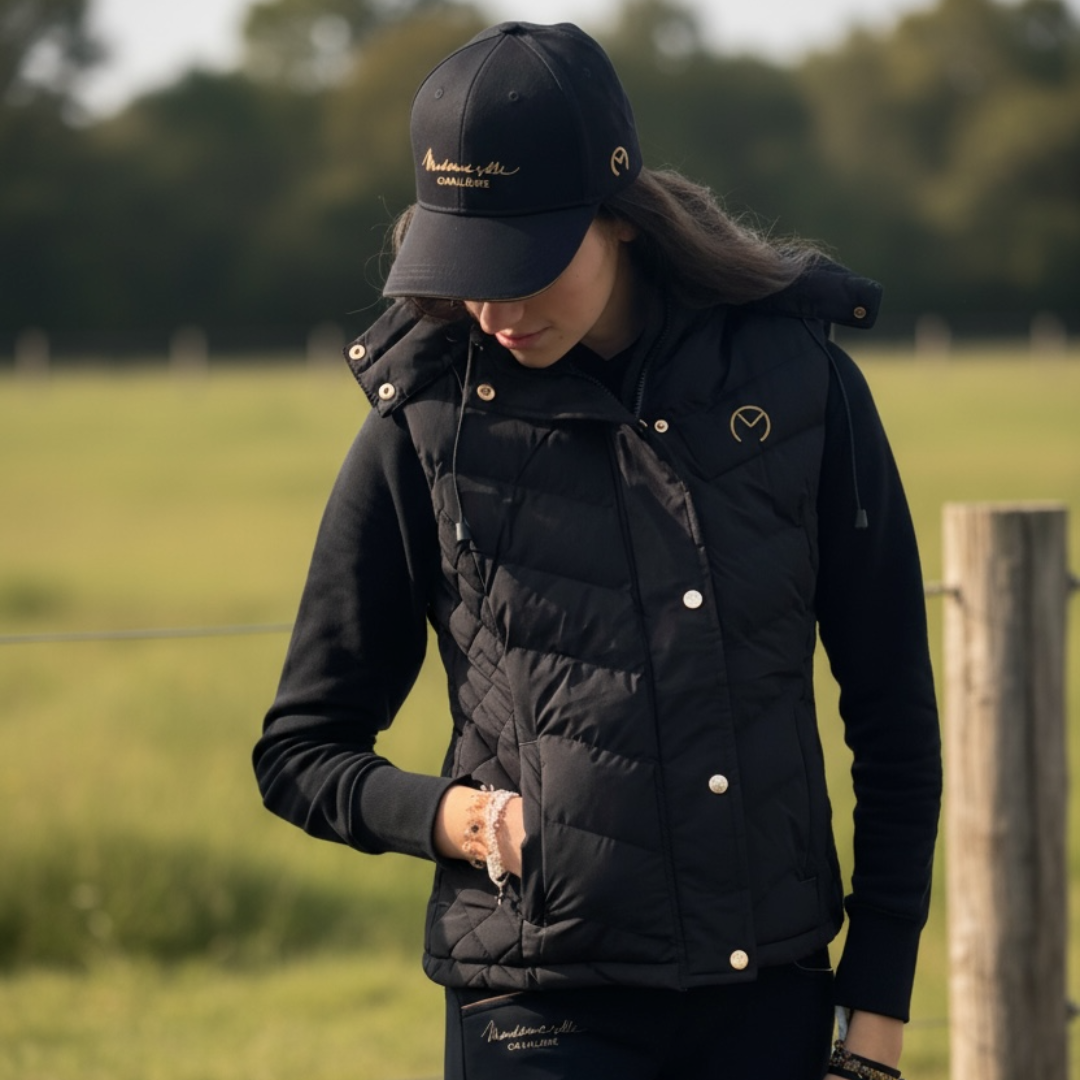 DOUDOUNE PARKA SANS MANCHE BLACK/GOLD SO CHIC