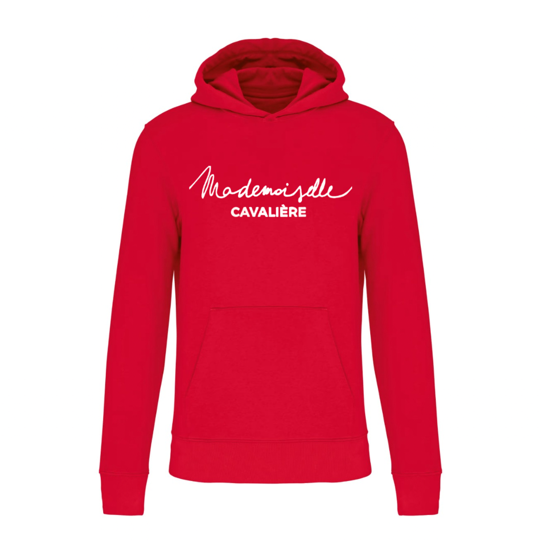 SWEAT FILLE ROUGE / LOGO AU CHOIX
