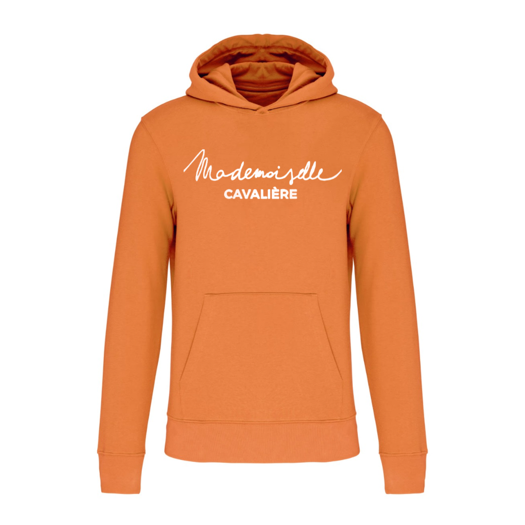 SWEAT FILLE ORANGE / LOGO BLANC