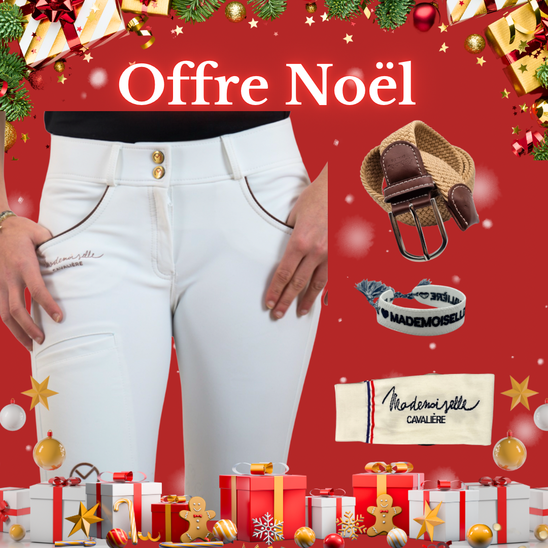 Pack Pantalon "So Chic" Blanc / Gold & Chaussettes & Ceinture & Bracelet