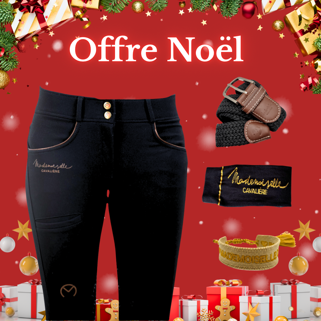Pack PANTALON « So Chic » BLACK/GOLD Ceinture, Bracelet & Chaussettes