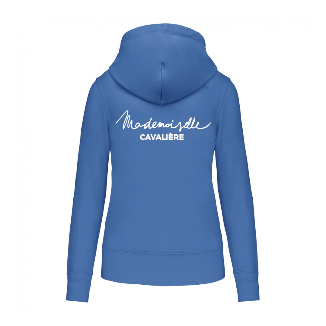 SWEAT ZIPPE M.C LIGHT ROYAL BLUE / Logo au choix