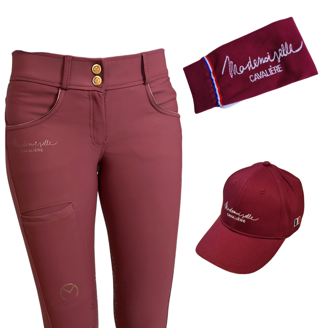 Pack PANTALON "So Chic" WINE & Chaussettes & Casquette