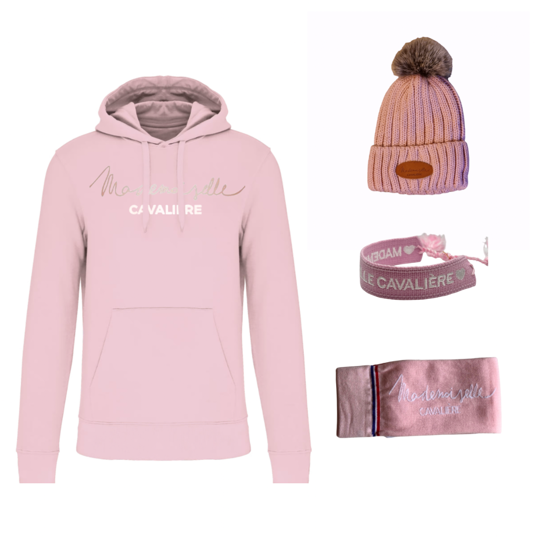 PACK ENFANT PINK Sweat/Bracelet/Chaussettes/Bonnet