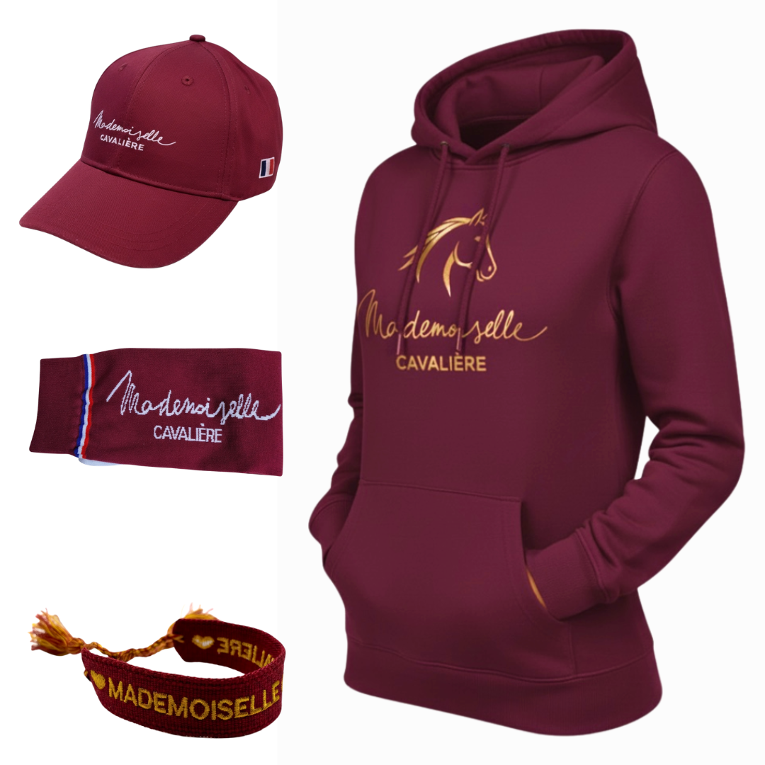 PACK BORDEAUX SWEAT HORSE / casquette / chaussettes / bracelet