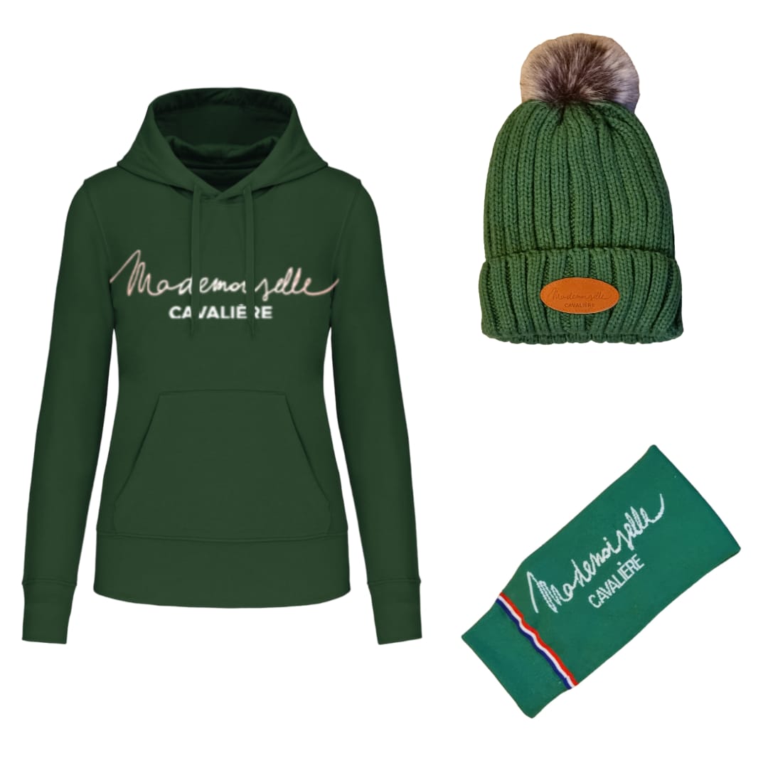 Pack Sweat Capuche M.C Green & Bonnet & Chaussettes