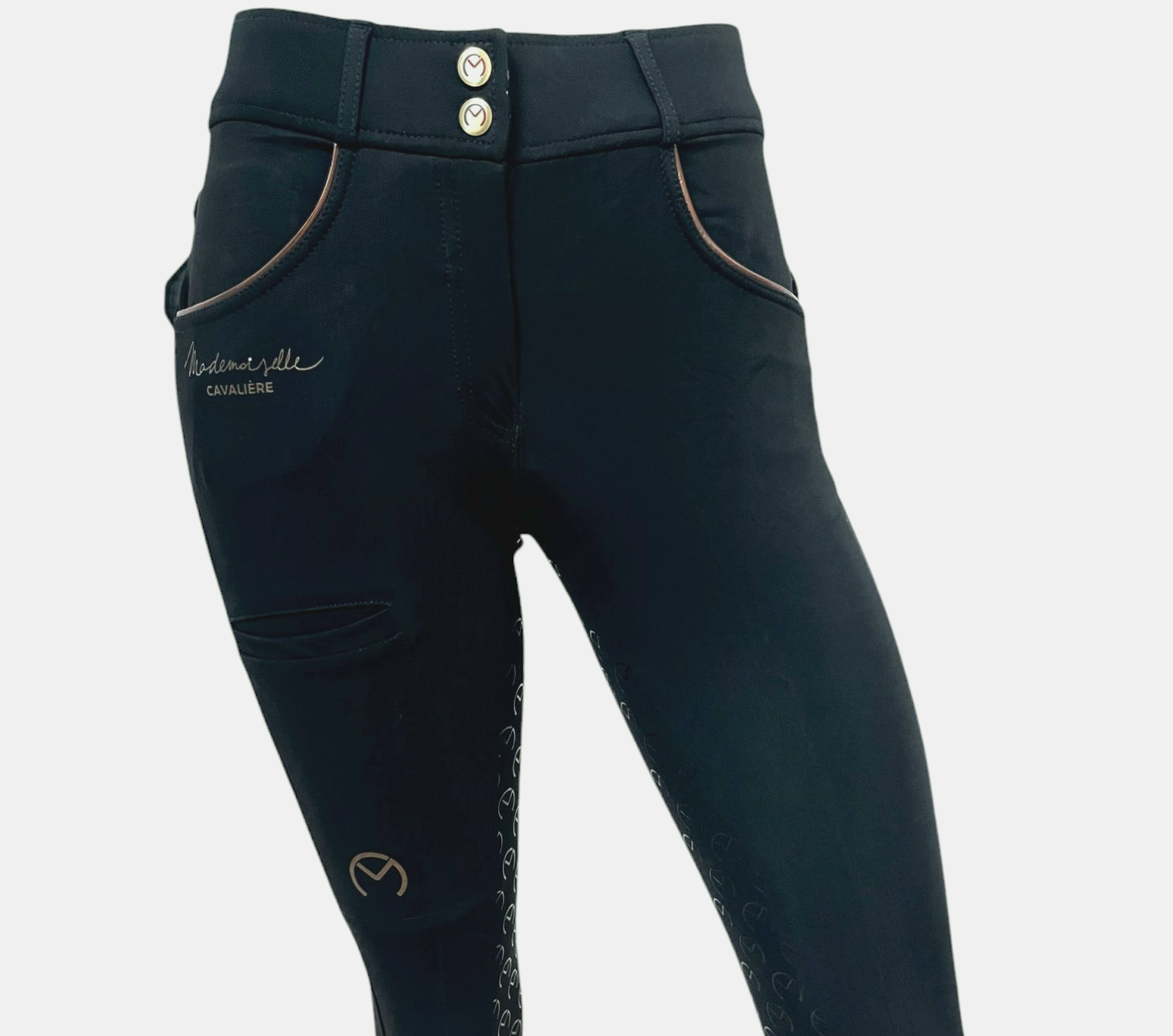 PANTALON « DRESSAGE » FULL GRIP NAVY BLACK/GOLD