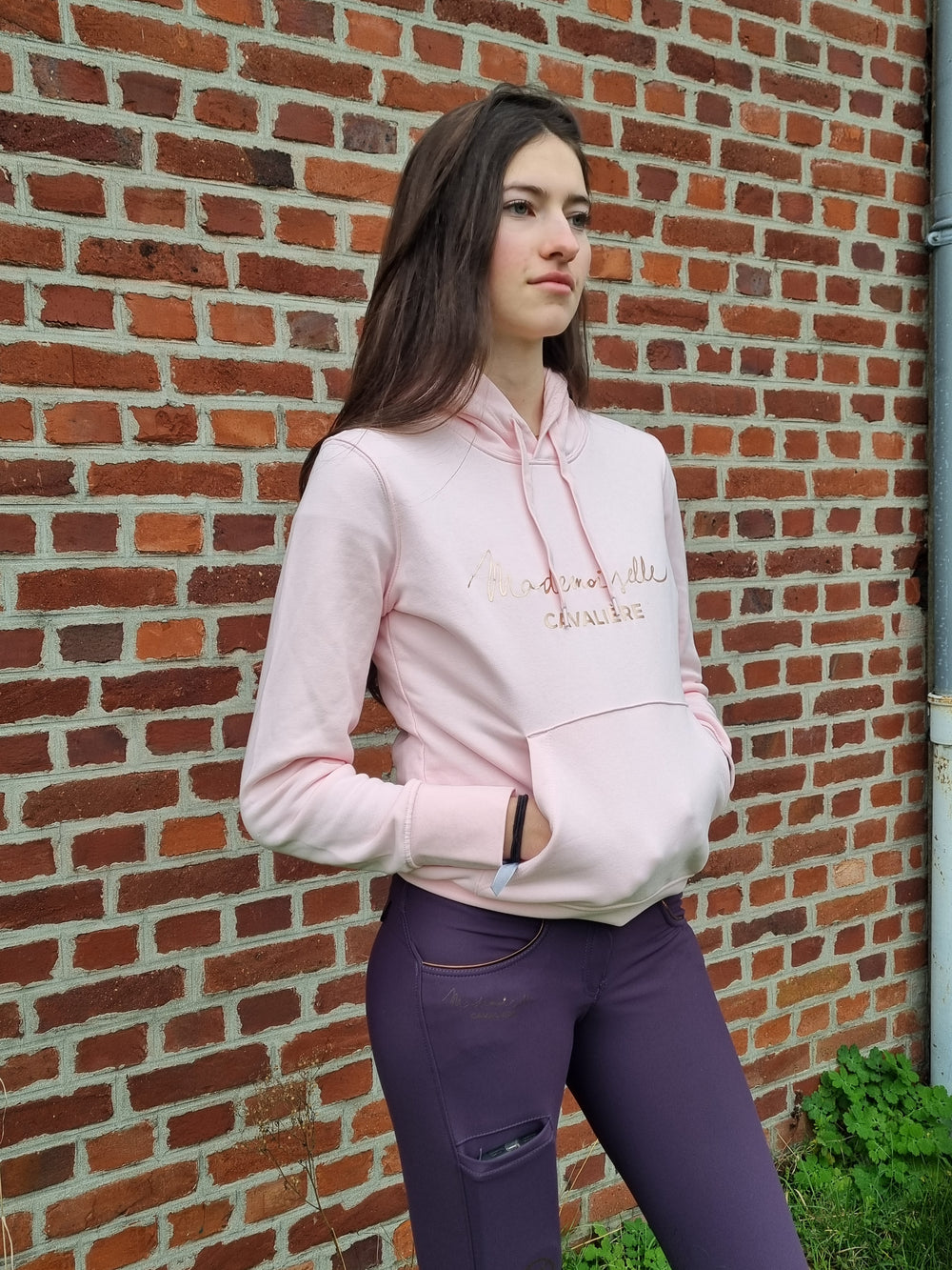 PANTALON FILLE "So Chic" DARK PURPLE
