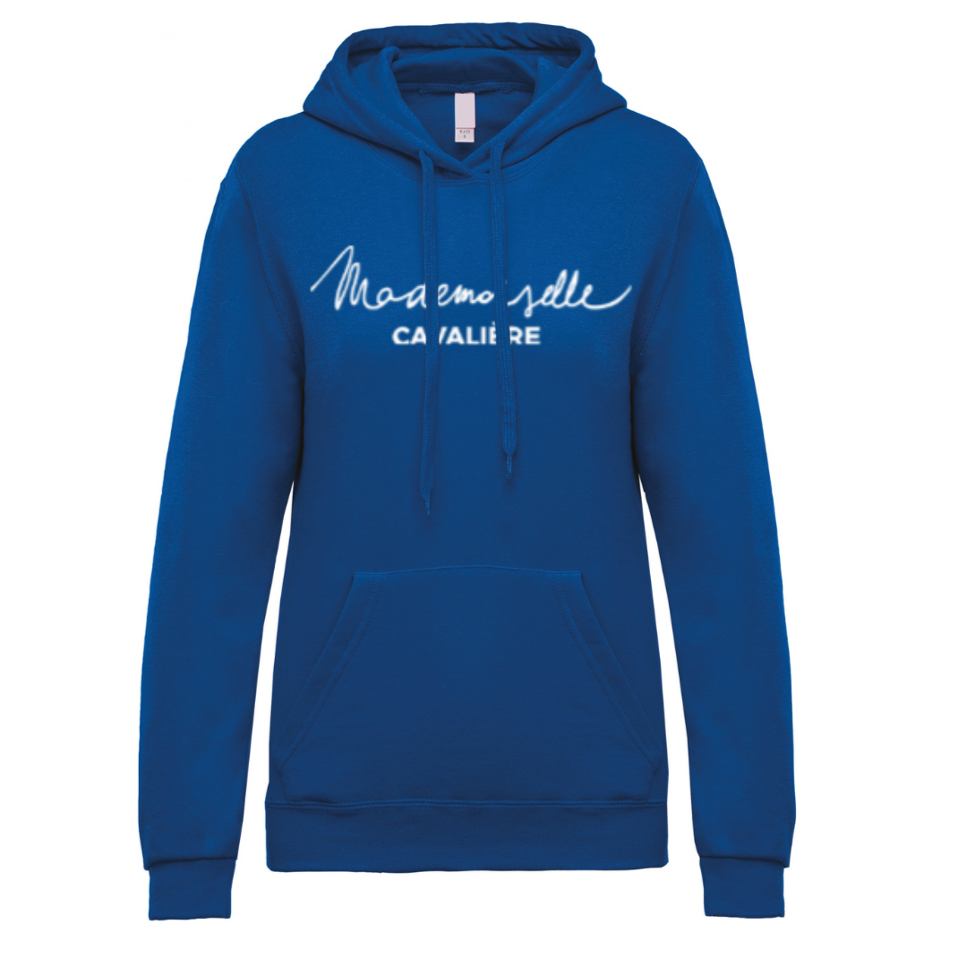 SWEAT CAPUCHE M.C BLEU ROI / Logo au choix