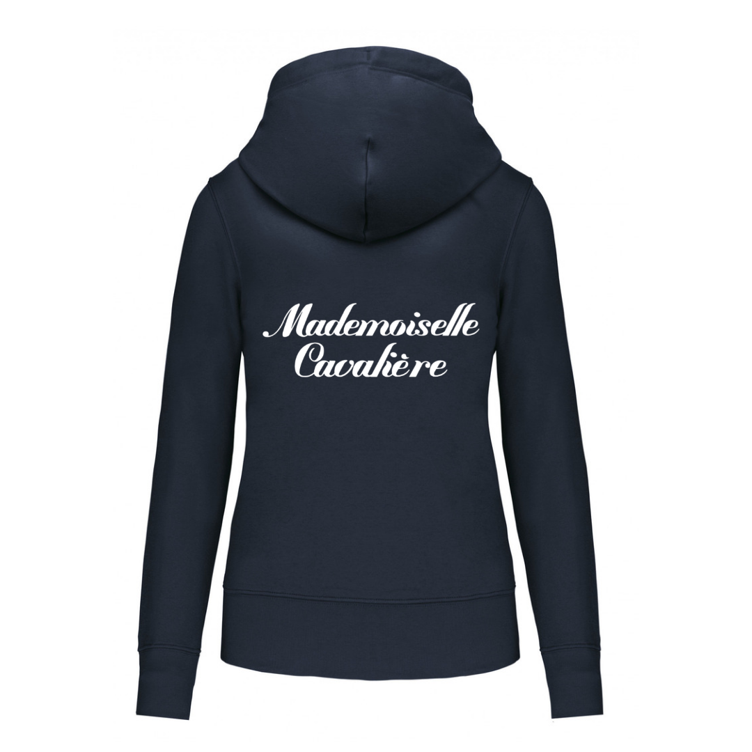 SWEAT ZIPPE M.C NAVY / Logo BLANC