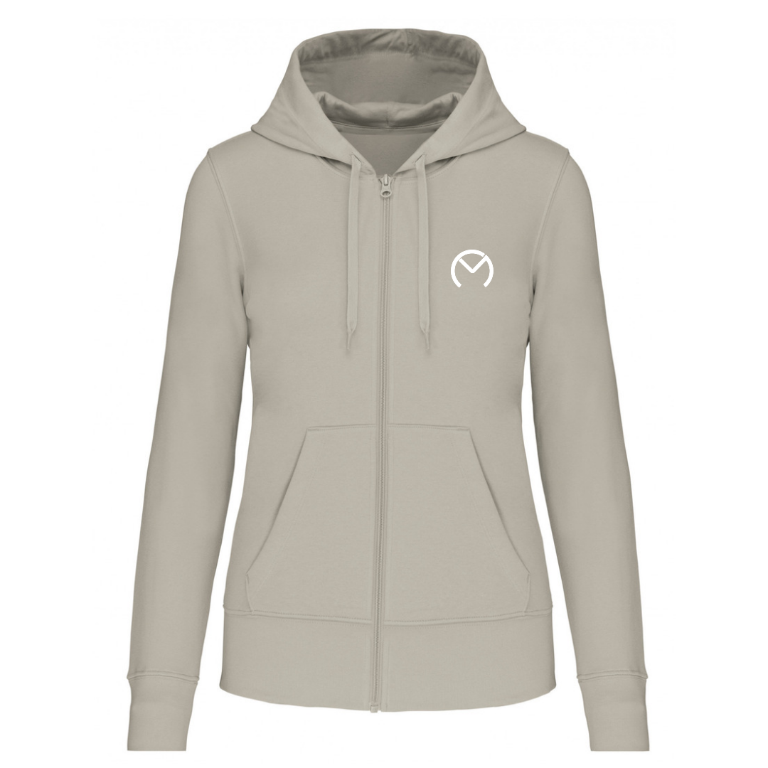 SWEAT ZIPPE M.C CLAY / Logo BLANC
