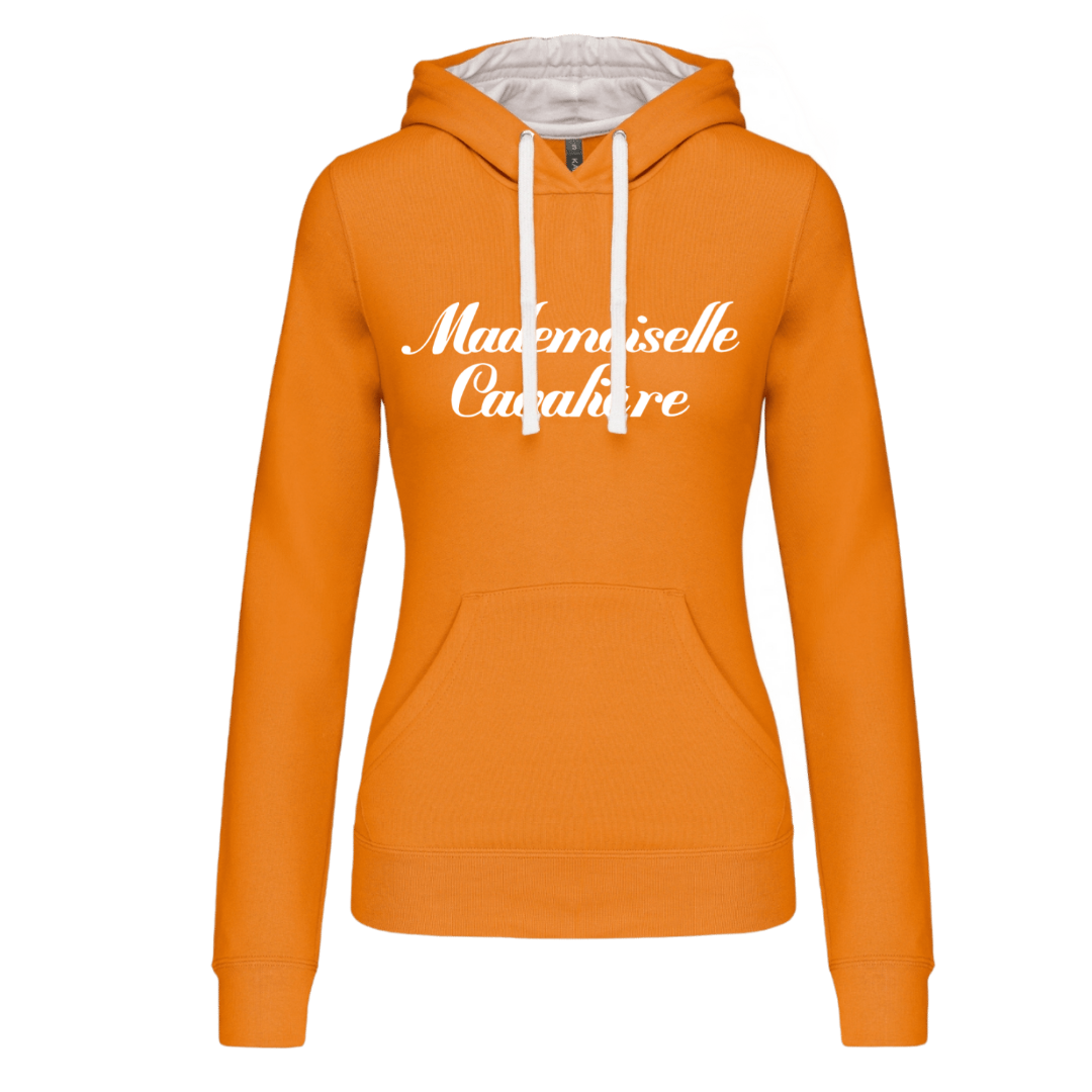 SWEAT SO FUN BICOLORE ORANGE-WHITE / Logo au choix