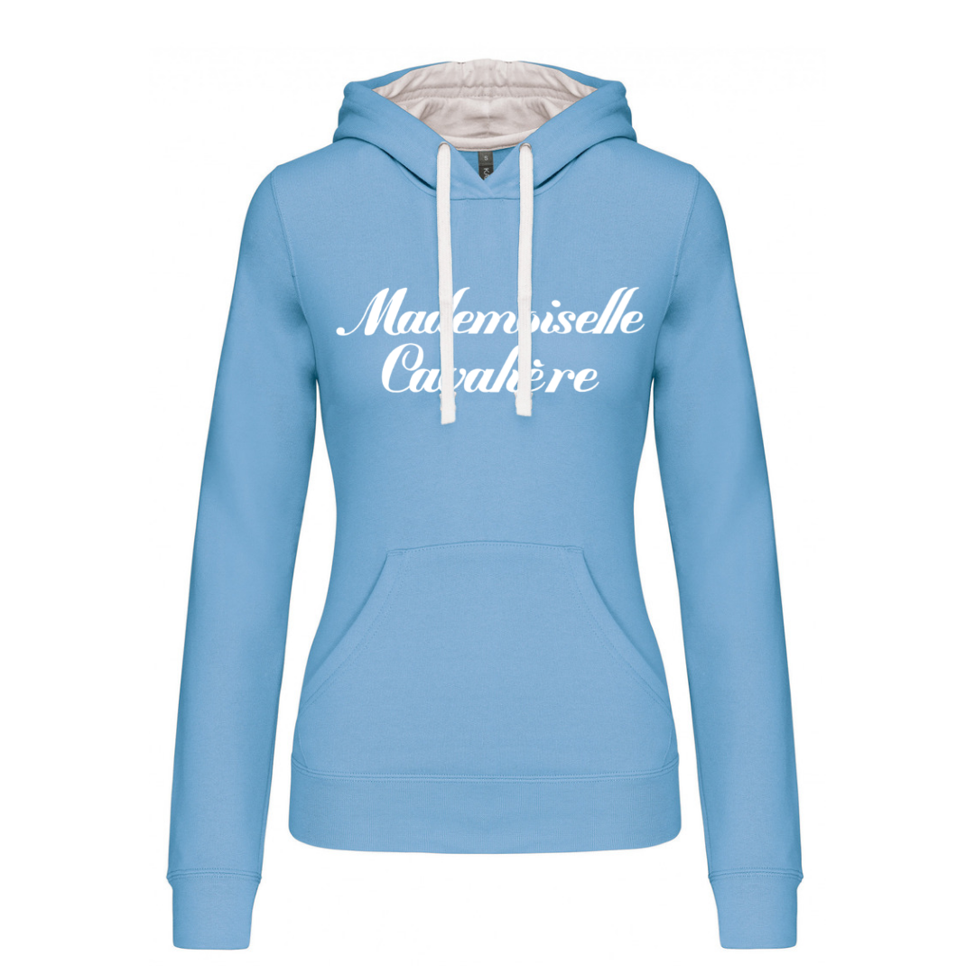 SWEAT SO FUN BICOLORE SKY BLUE/WHITE Logo au choix