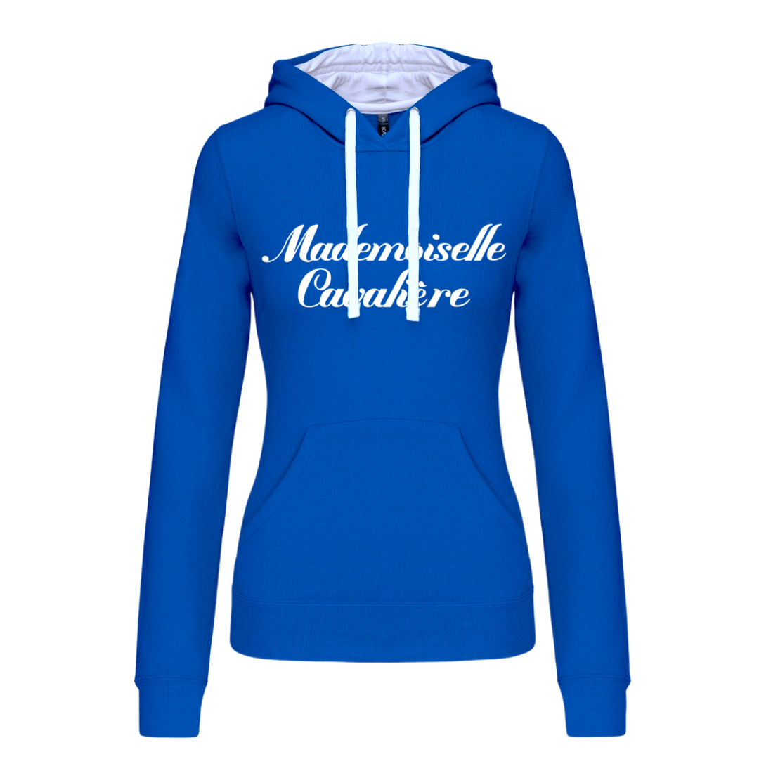 SWEAT SO FUN BICOLORE ROYAL BLUE/WHITE Logo au choix