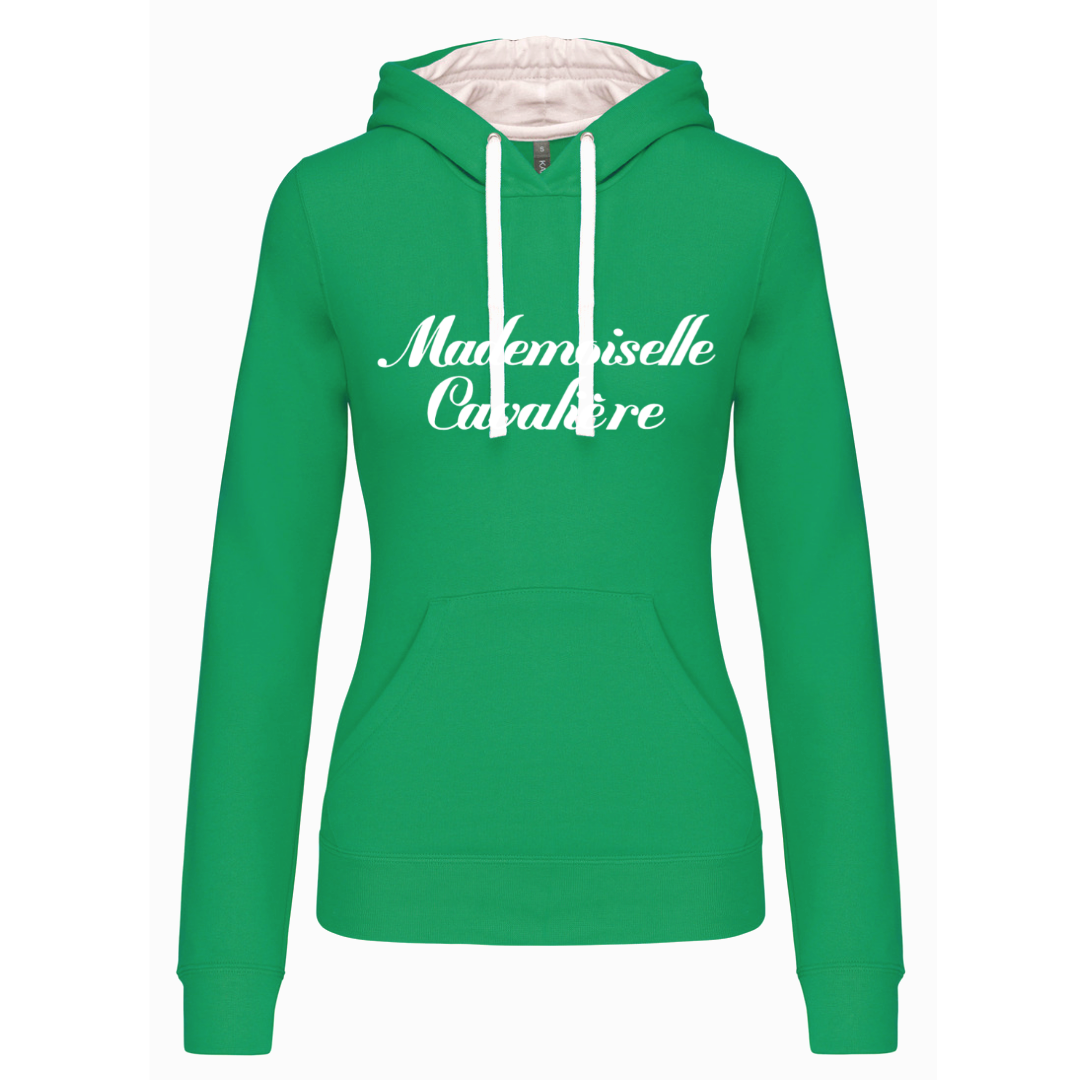 SO FUN BICOLOR GREEN WHITE SWEATSHIRT Logo of your choice Xs Italics