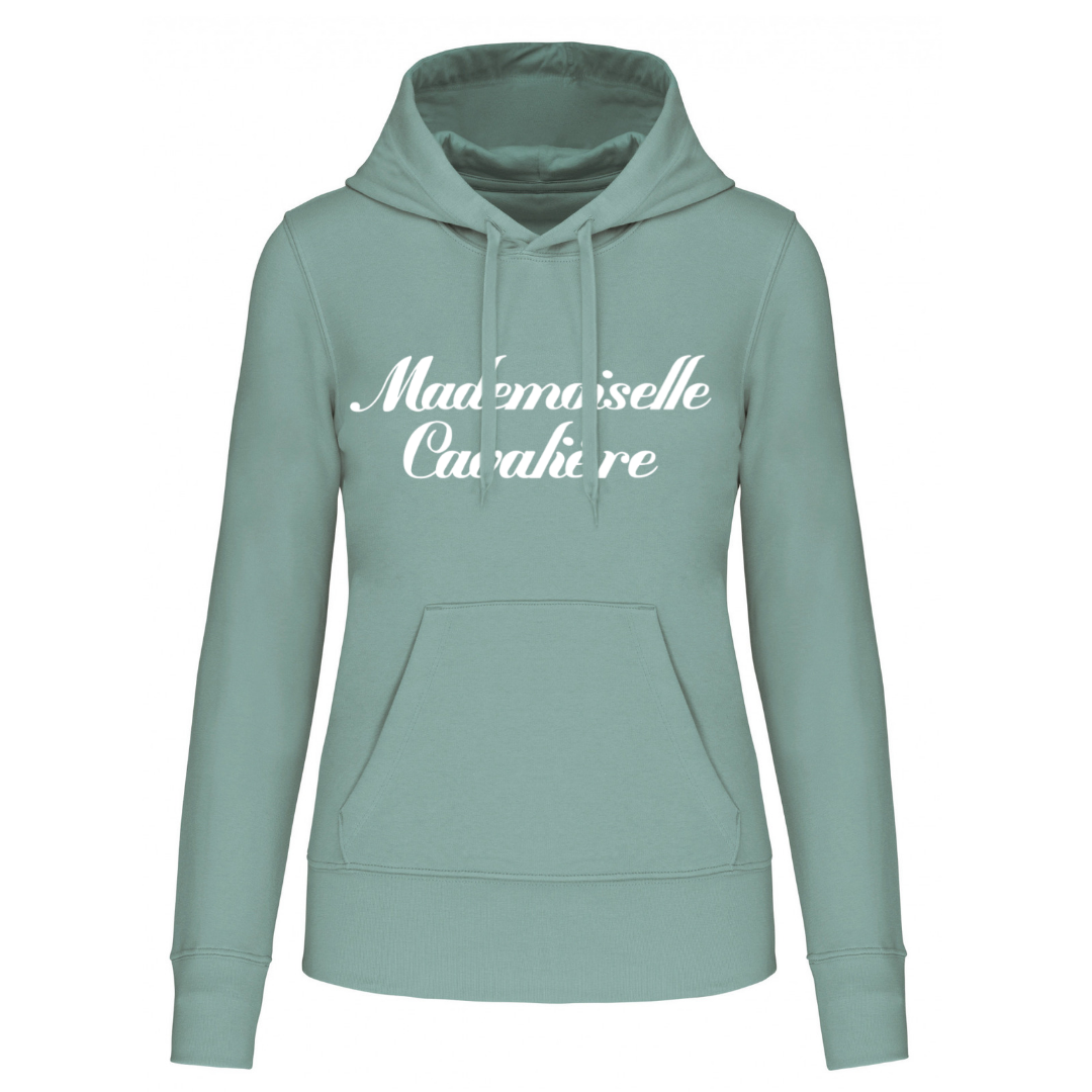 SWEAT CAPUCHE M.C VERT SAGE / Logo au choix