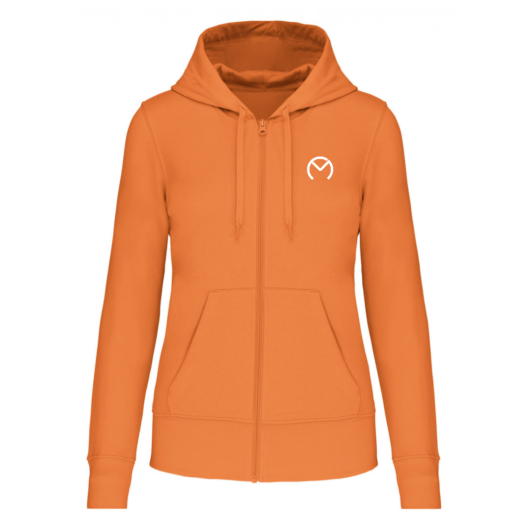 ZIP-UP SWEATSHIRT MC ORANGE/WHITE Logo