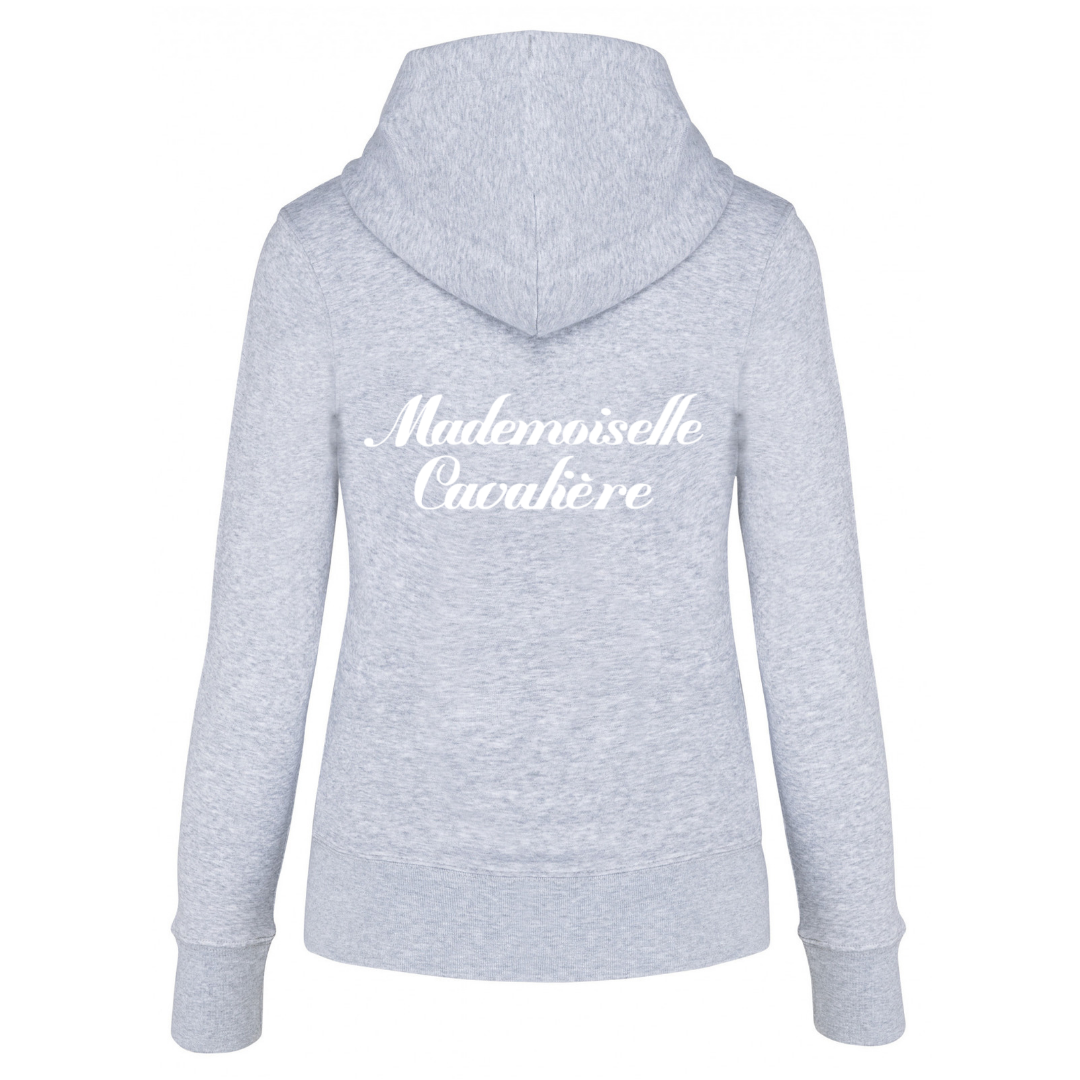 SWEAT ZIPPE M.C GREY / Logo BLANC