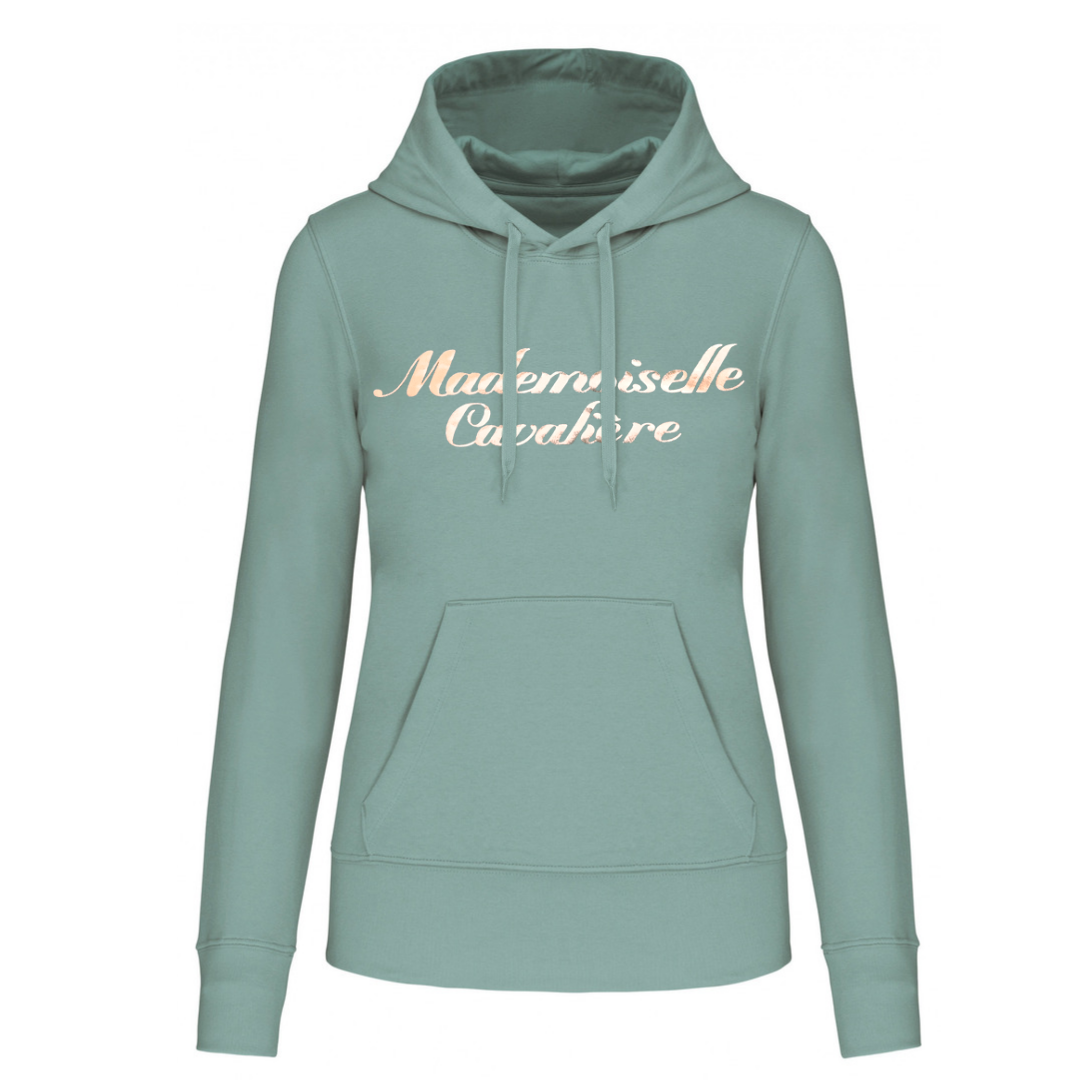 SWEAT CAPUCHE M.C VERT SAGE / Logo au choix