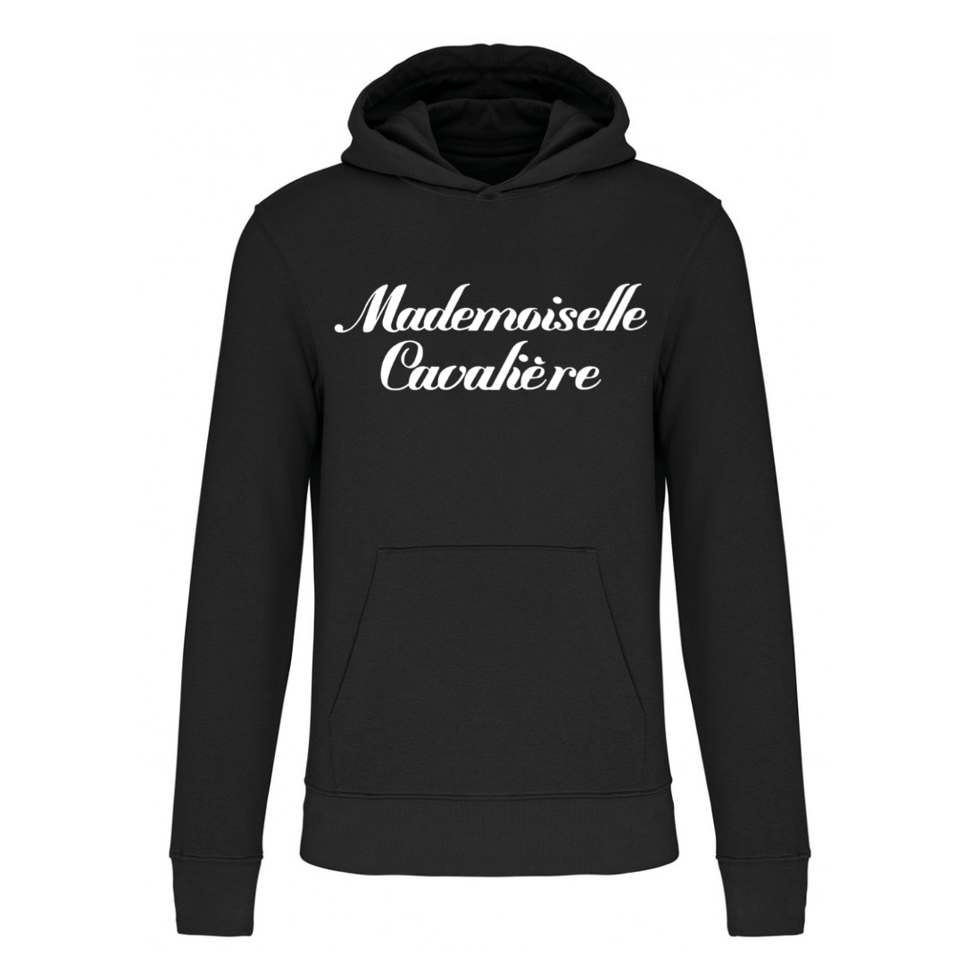 SWEAT FILLE NOIR / LOGO AU CHOIX