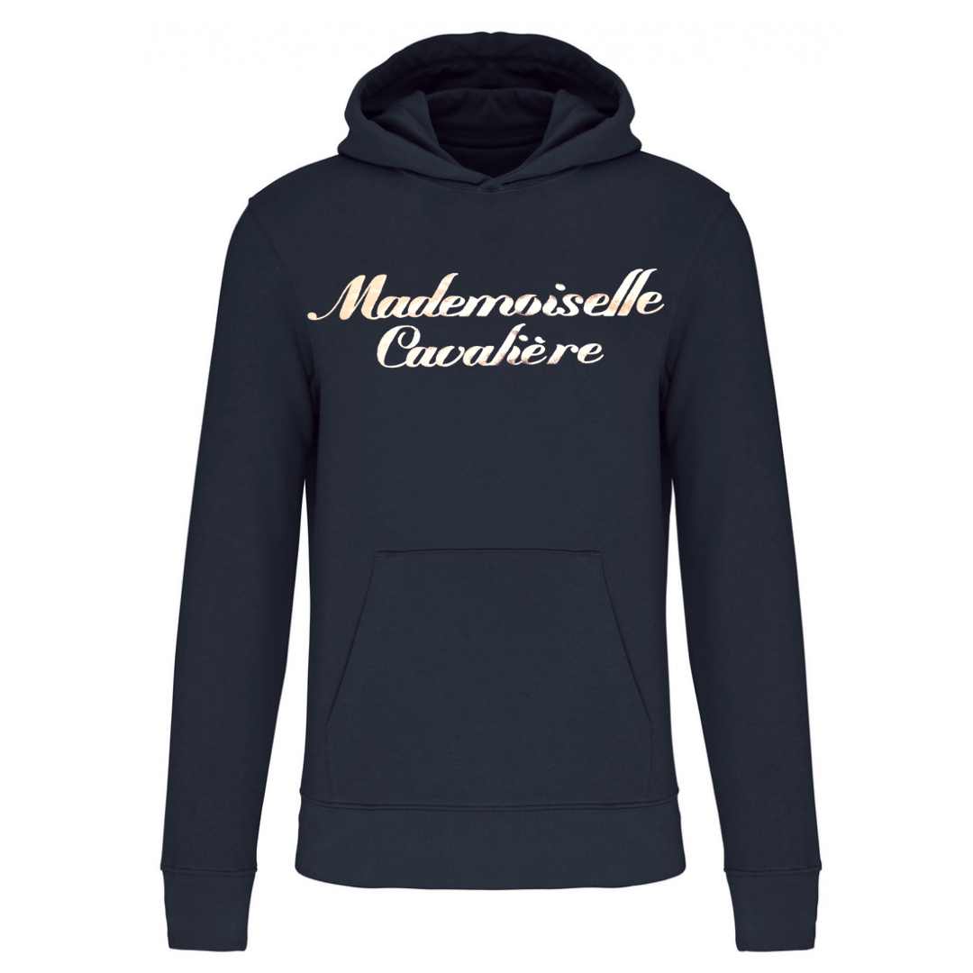 SWEAT FILLE NAVY / Logo au choix