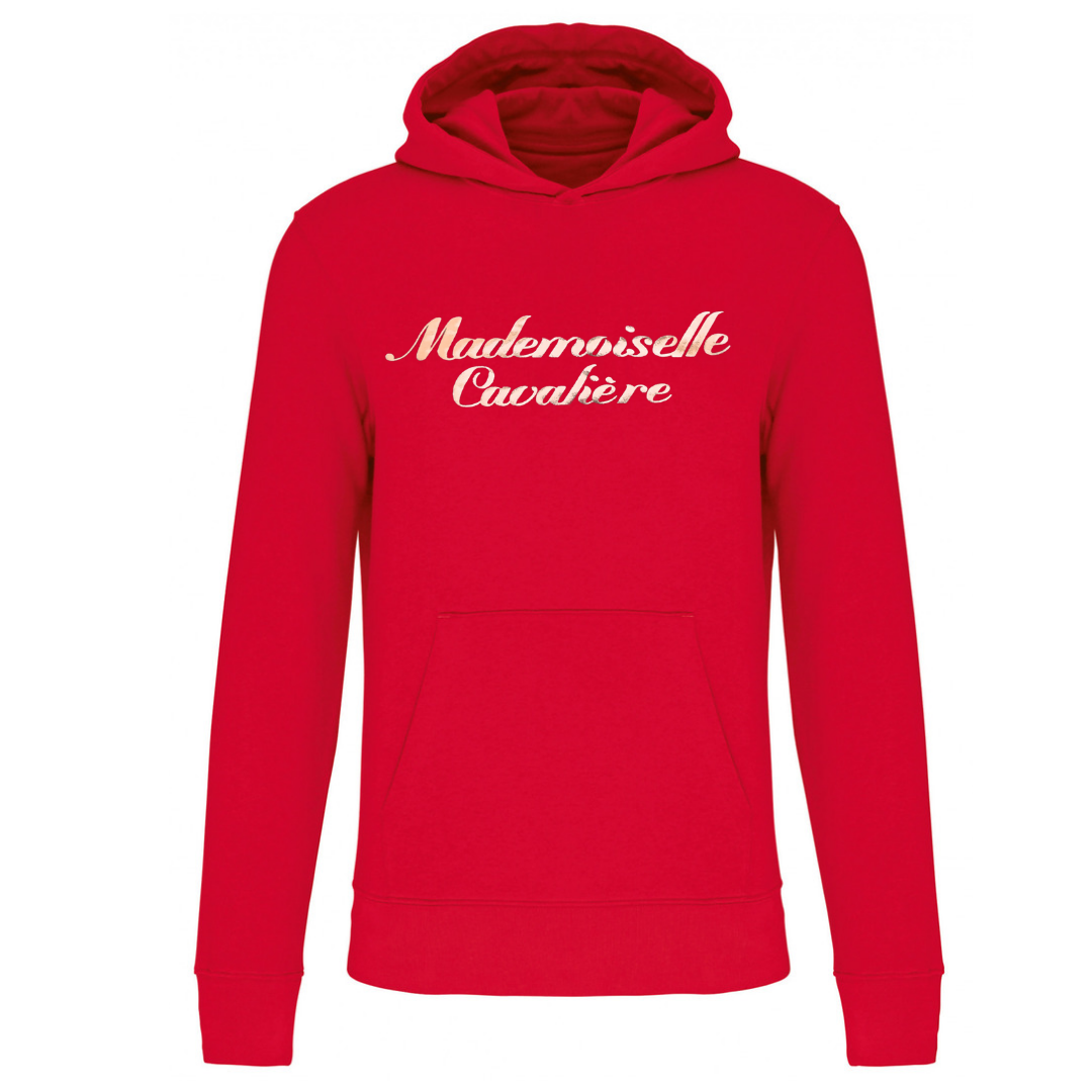SWEAT FILLE ROUGE / LOGO AU CHOIX