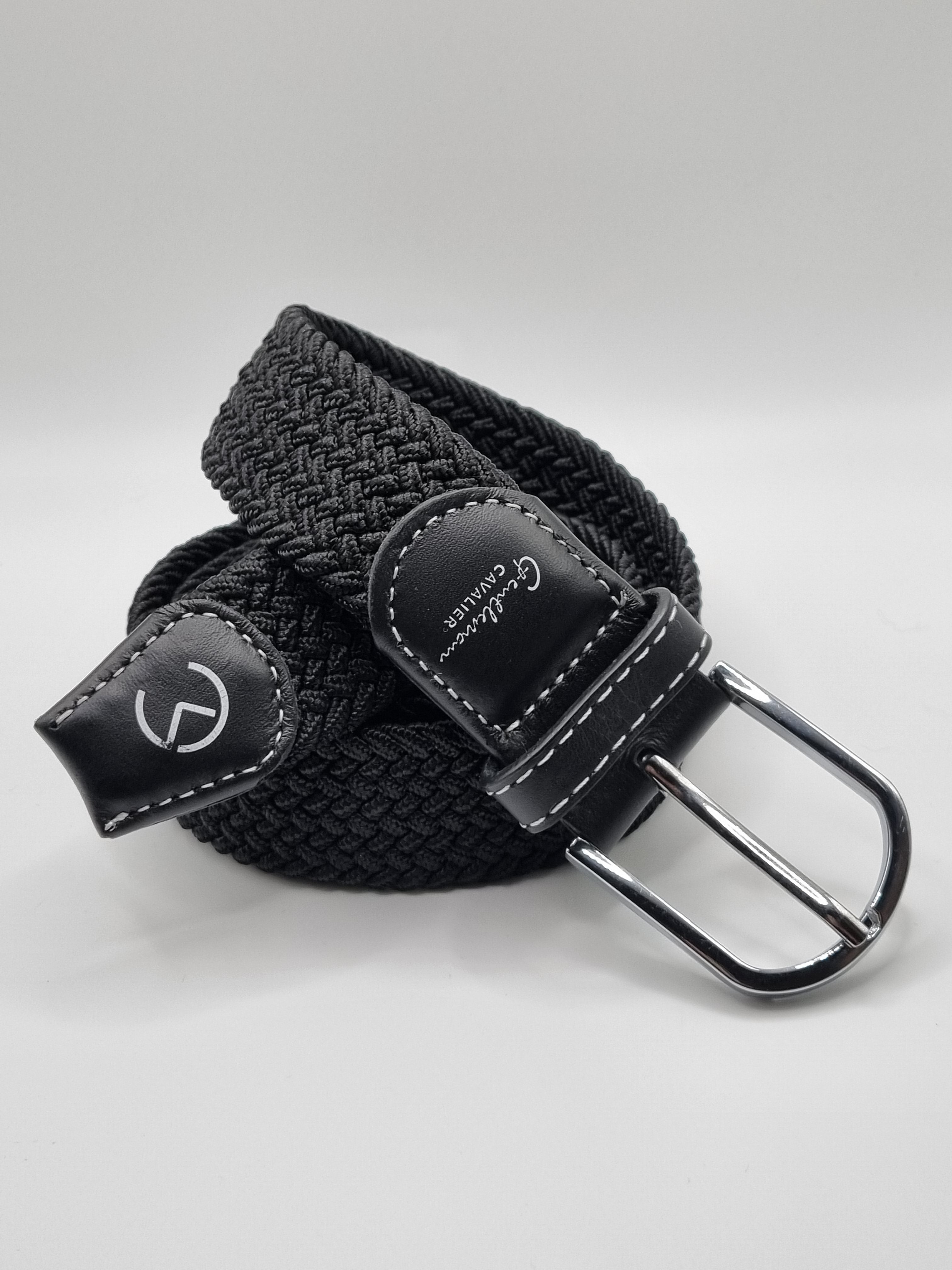 CEINTURE GENTLEMAN NOIRE / Logo blanc
