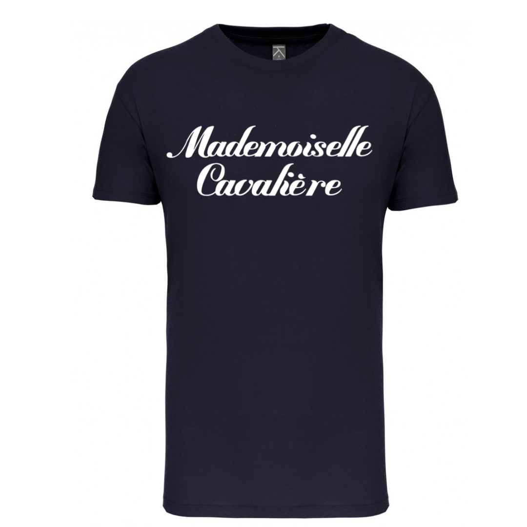 T-SHIRT FILLE NAVY / LOGO AU CHOIX