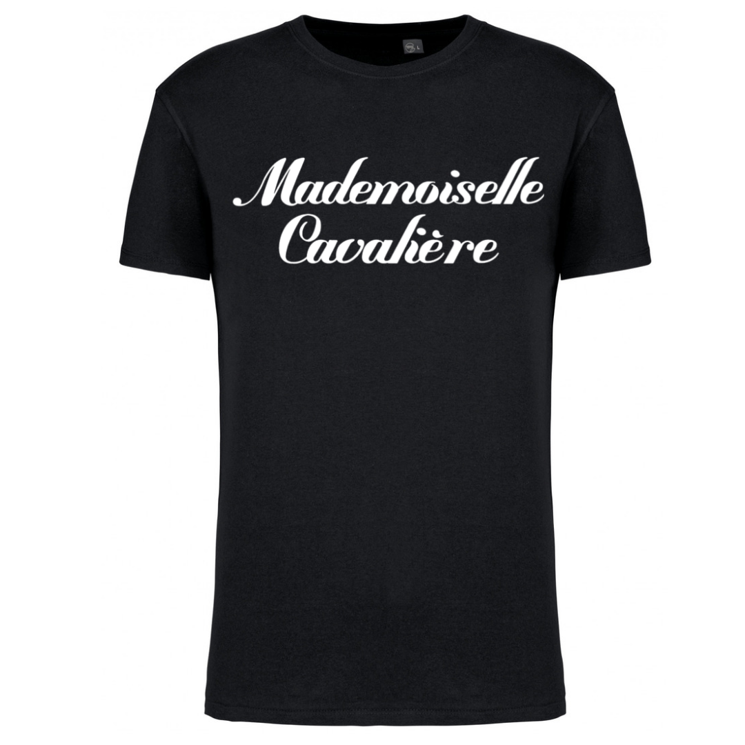 T SHIRT FILLE NOIR LOGO AU CHOIX