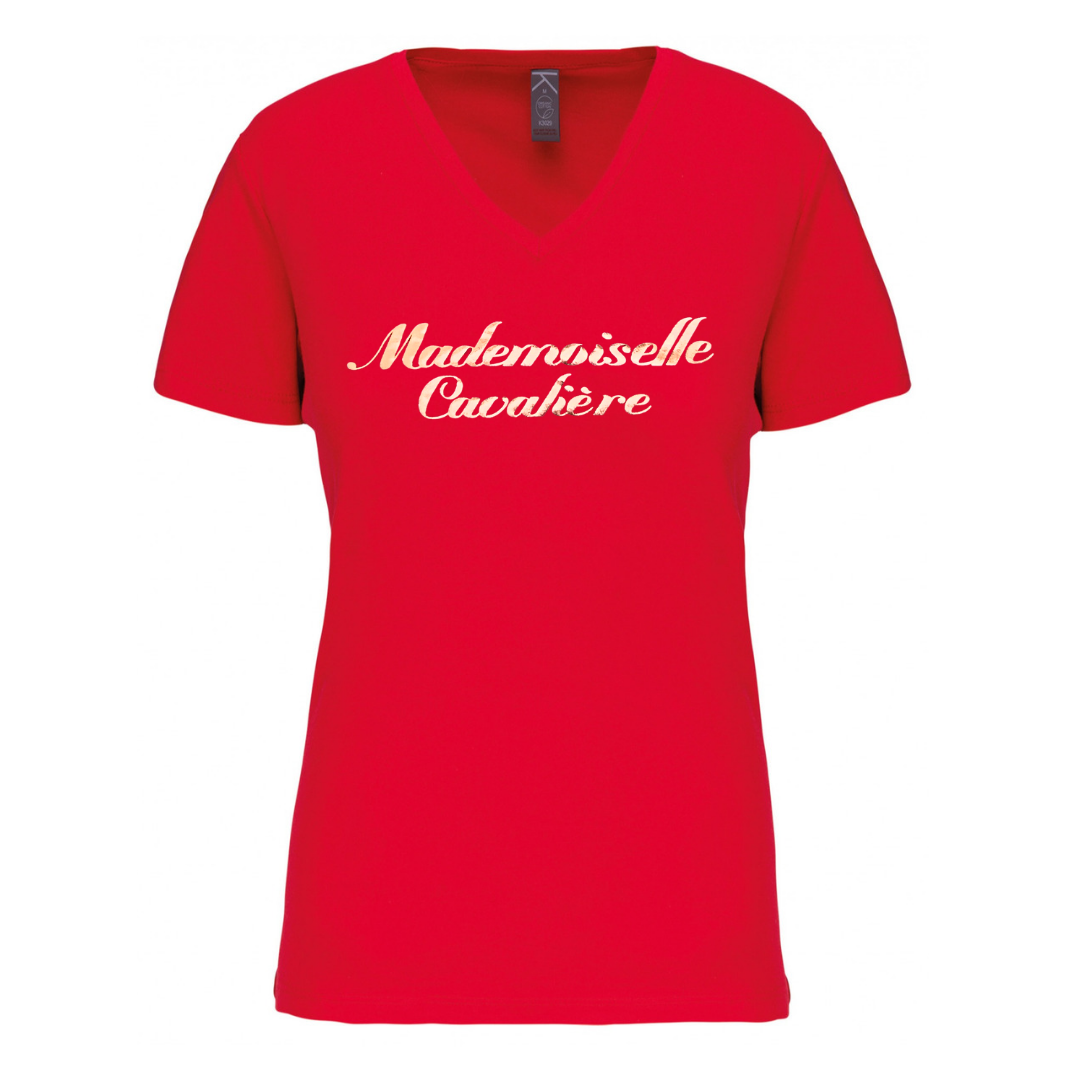 T-SHIRT M.C ROUGE / LOGO AU CHOIX