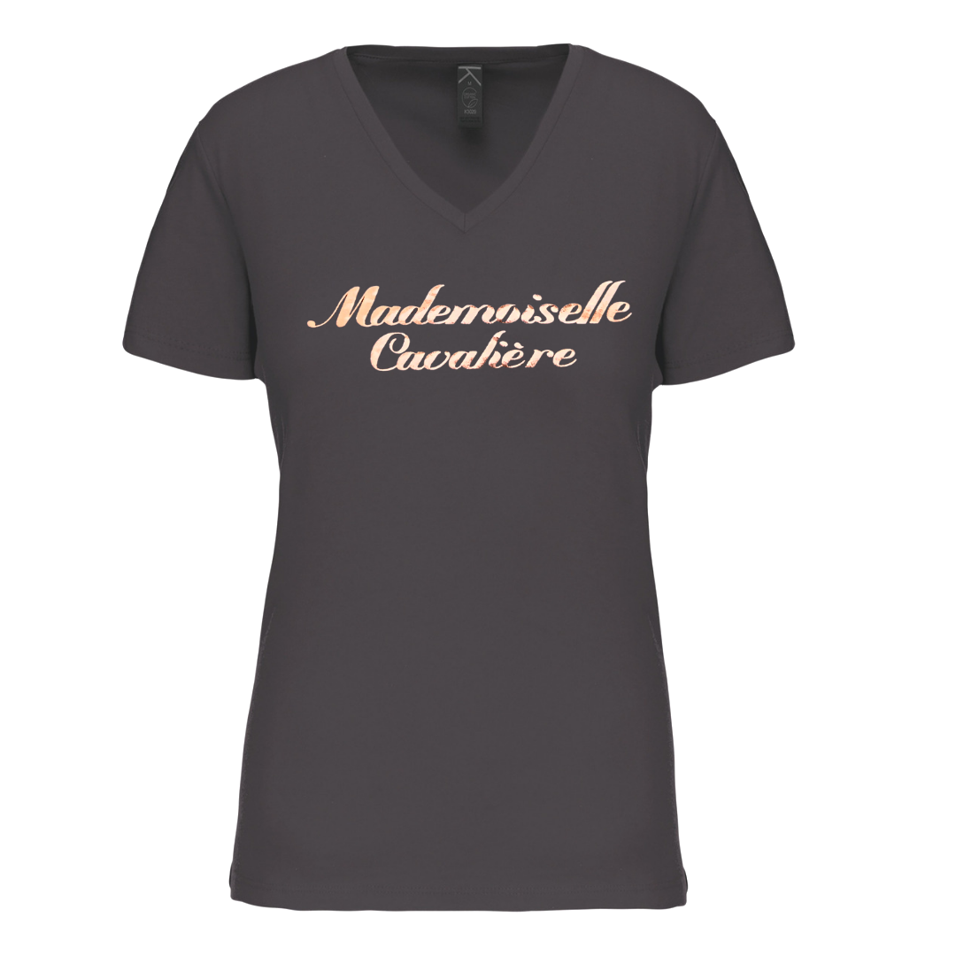 T-SHIRT M.C GRIS FONCE / LOGO AU CHOIX