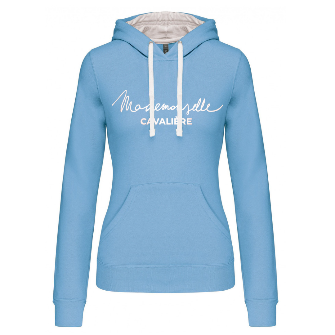 SWEAT SO FUN BICOLORE SKY BLUE/WHITE Logo au choix