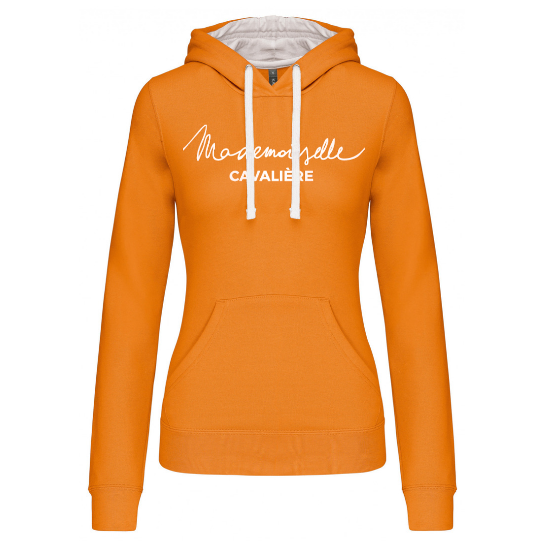 SWEAT SO FUN BICOLORE ORANGE-WHITE / Logo au choix