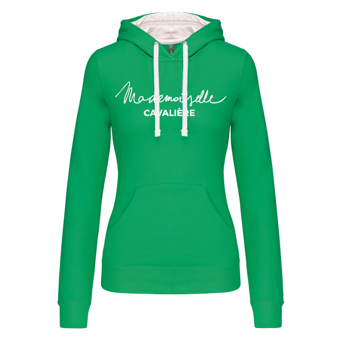 SWEAT SO FUN BICOLORE GREEN-WHITE / Logo au choix