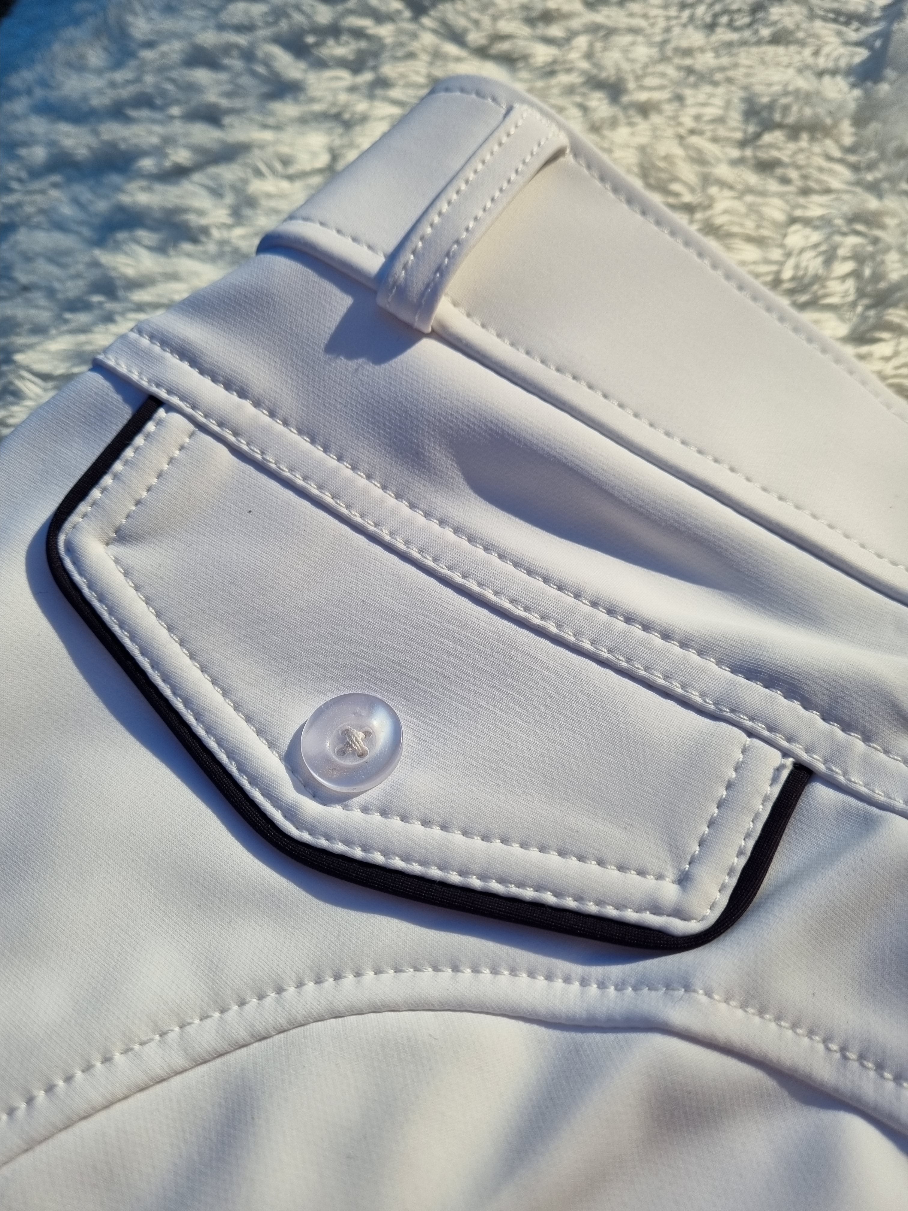 PANTALON FILLE Blanc / Navy " CSO "